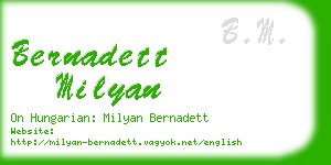 bernadett milyan business card